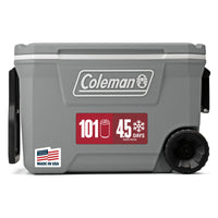 Thumbnail for Coleman Classic Series 62-Quart Hard Cooler | Rock | Cup Holder
