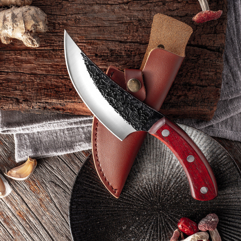 Meat Cutting Knife, Extra Sharp Blade, Hip Holster