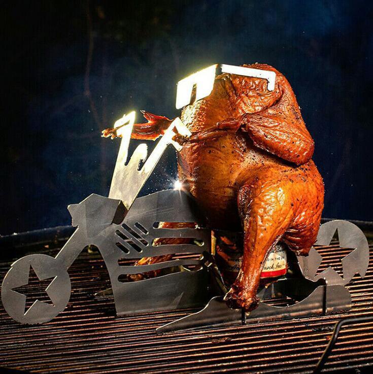 Beer Can Chicken Motorcycle / Pheasant Grilling Rack