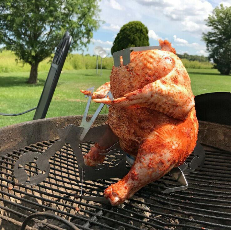 Beer Can Chicken Motorcycle / Pheasant Grilling Rack