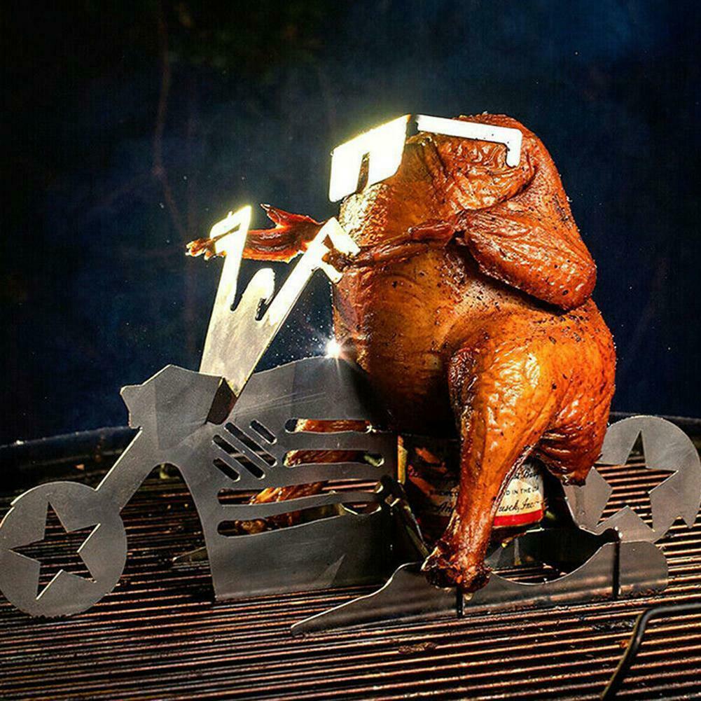 Beer Can Chicken Motorcycle / Pheasant Grilling Rack