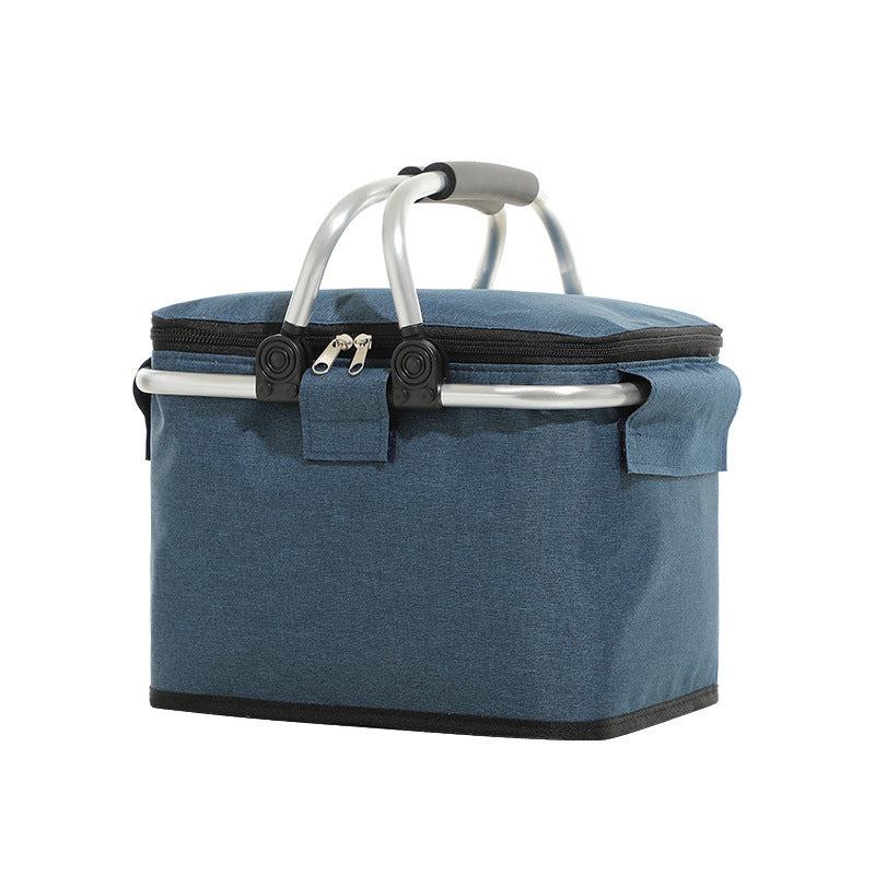 Folding Picnic Basket Cooler Bag