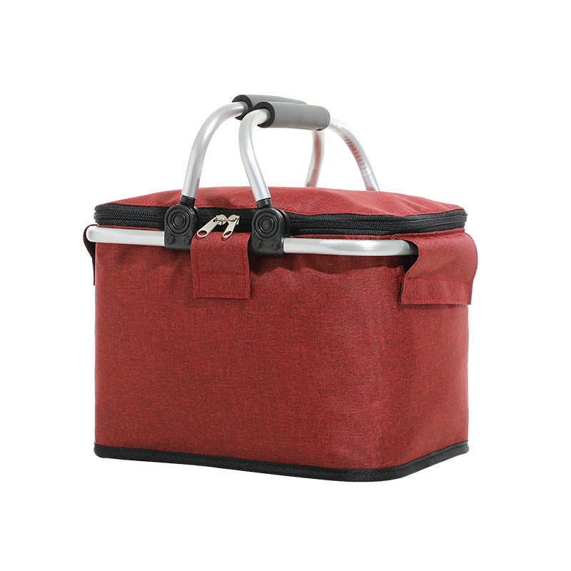 Folding Picnic Basket Cooler Bag