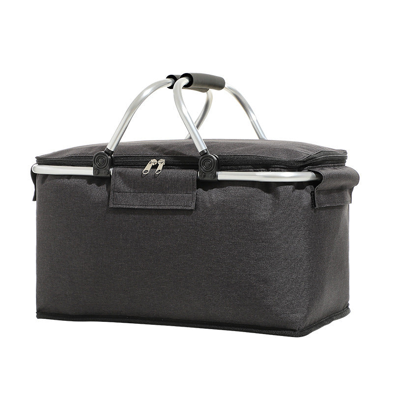 Folding Picnic Basket Cooler Bag