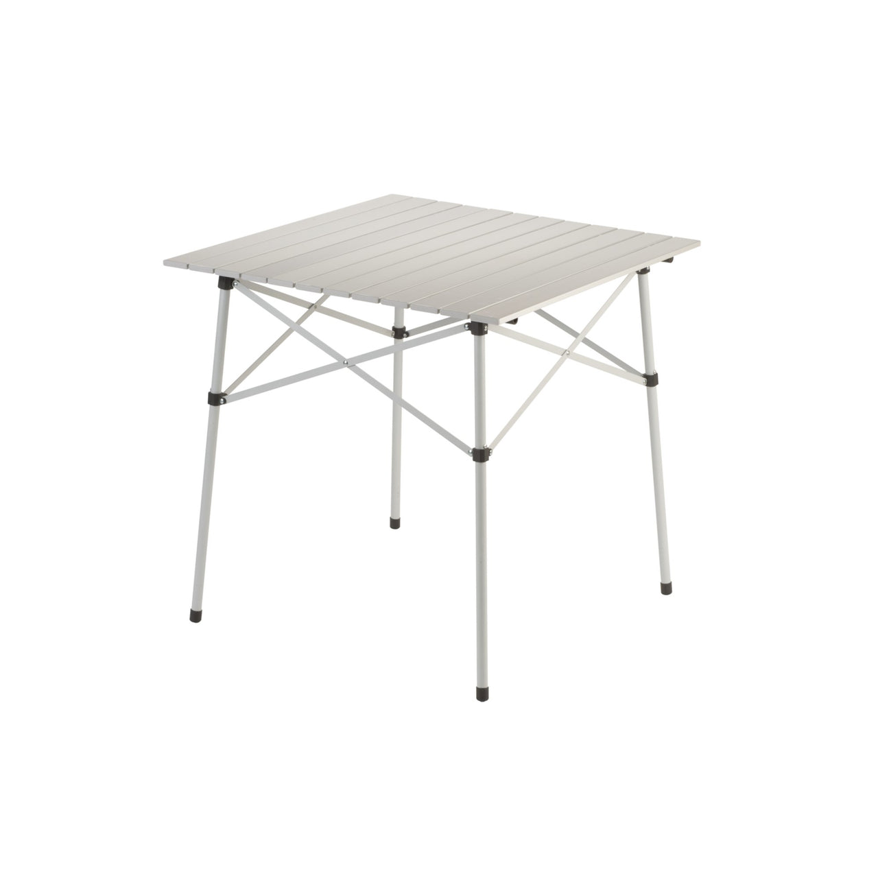 Coleman Compact Roll-Top Aluminum Camping Table | 27.6 x 27.6 x 27.6 | Silver | Strong Steel Frame