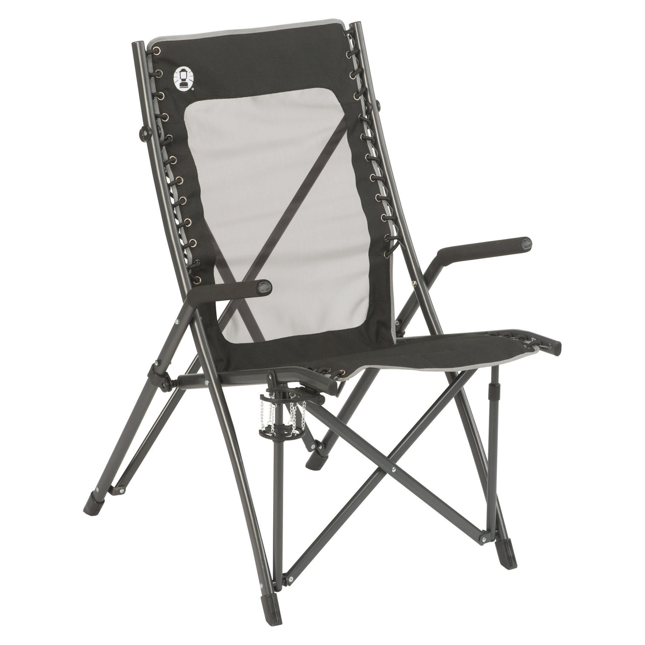 Coleman Comfortsmart™ Suspension Chair | Black | Cup Holder | Strong Steel Frame