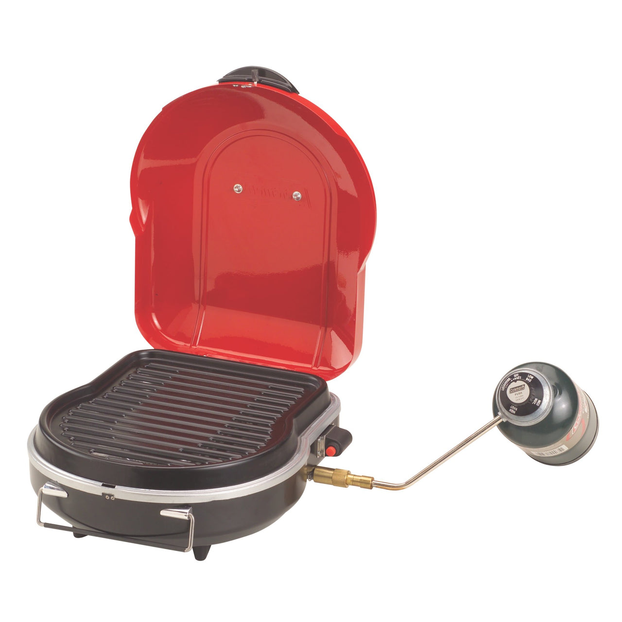 Coleman Fold N Go™+ Propane Grill | Red | Push-Button Ignition
