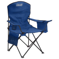 Thumbnail for Coleman Cooler Quad Chair | Blue | Cup Holder | Strong Steel Frame | Adjustable Arm Heights
