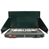 Thumbnail for Coleman Classic Propane Gas Camping Stove | 2-Burner | Green | 20,000 BTUs | 2 Independently Adjustable Burners | Easy Cleaning