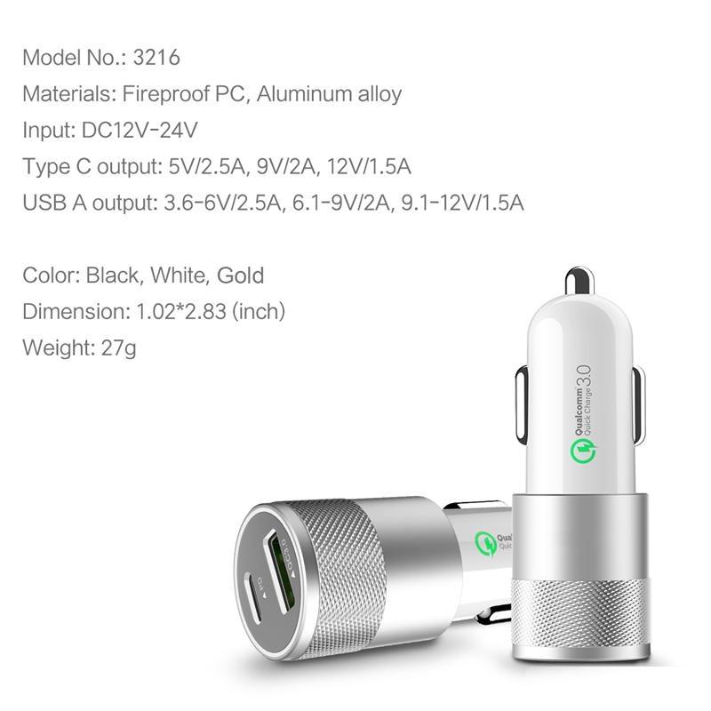 Premium QC3.0 PD Fast Car Charger