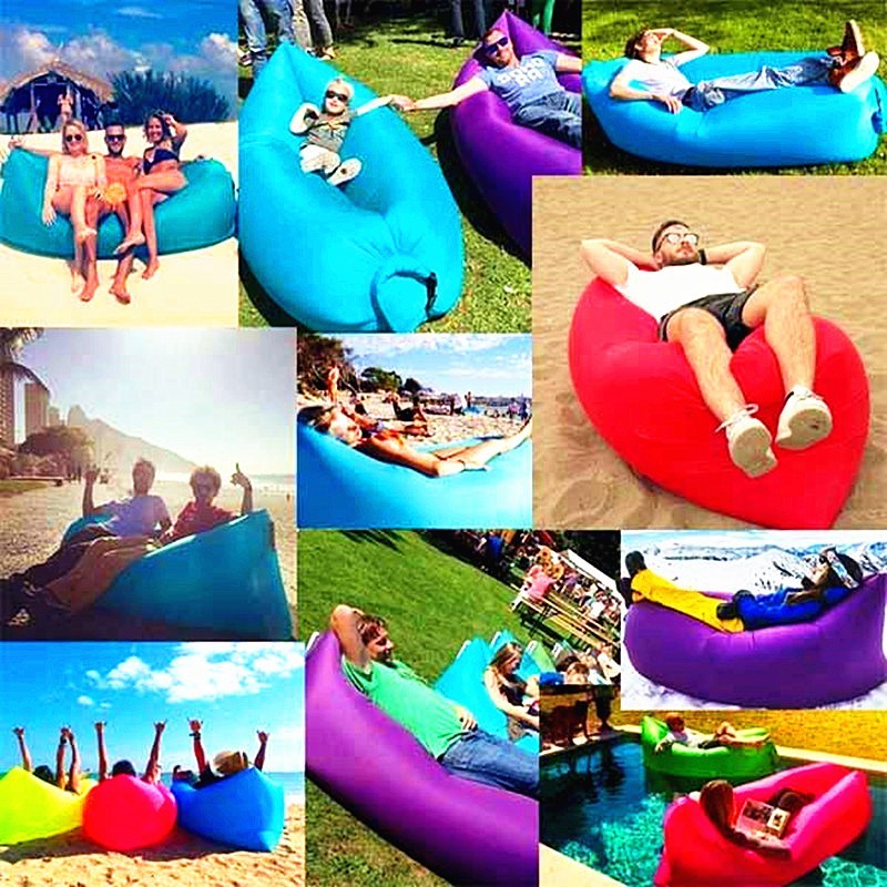 Air Sofa Fast Inflatable Hangout Lounger--No Air Pump