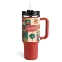 Thumbnail for Ochapa 40 Oz Tumbler With Handle, Straw, Insulated, Stainless Steel Spill Proof Mug