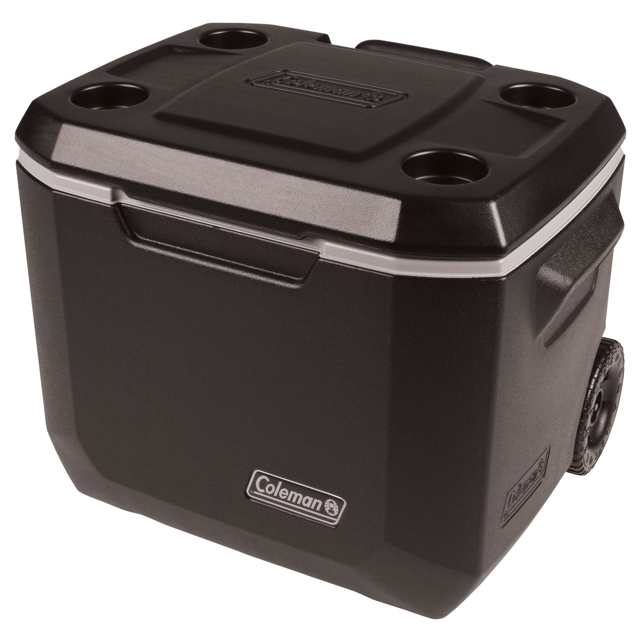 Coleman® 50-Quart Xtreme® 5-Day Hard Cooler with Wheels | Black | Cup Holder
