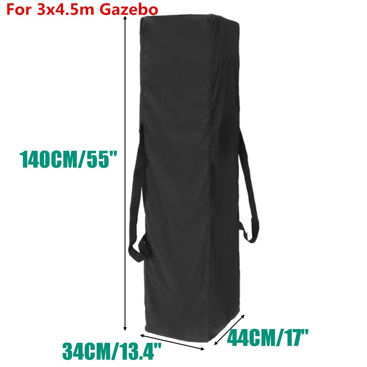 Black Waterproof Canopy Tent Storage Bag With Drawstring And Two Carrying Straps