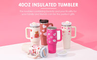 Thumbnail for Ochapa 40 Oz Tumbler With Handle, Straw, Insulated, Stainless Steel Spill Proof Mug