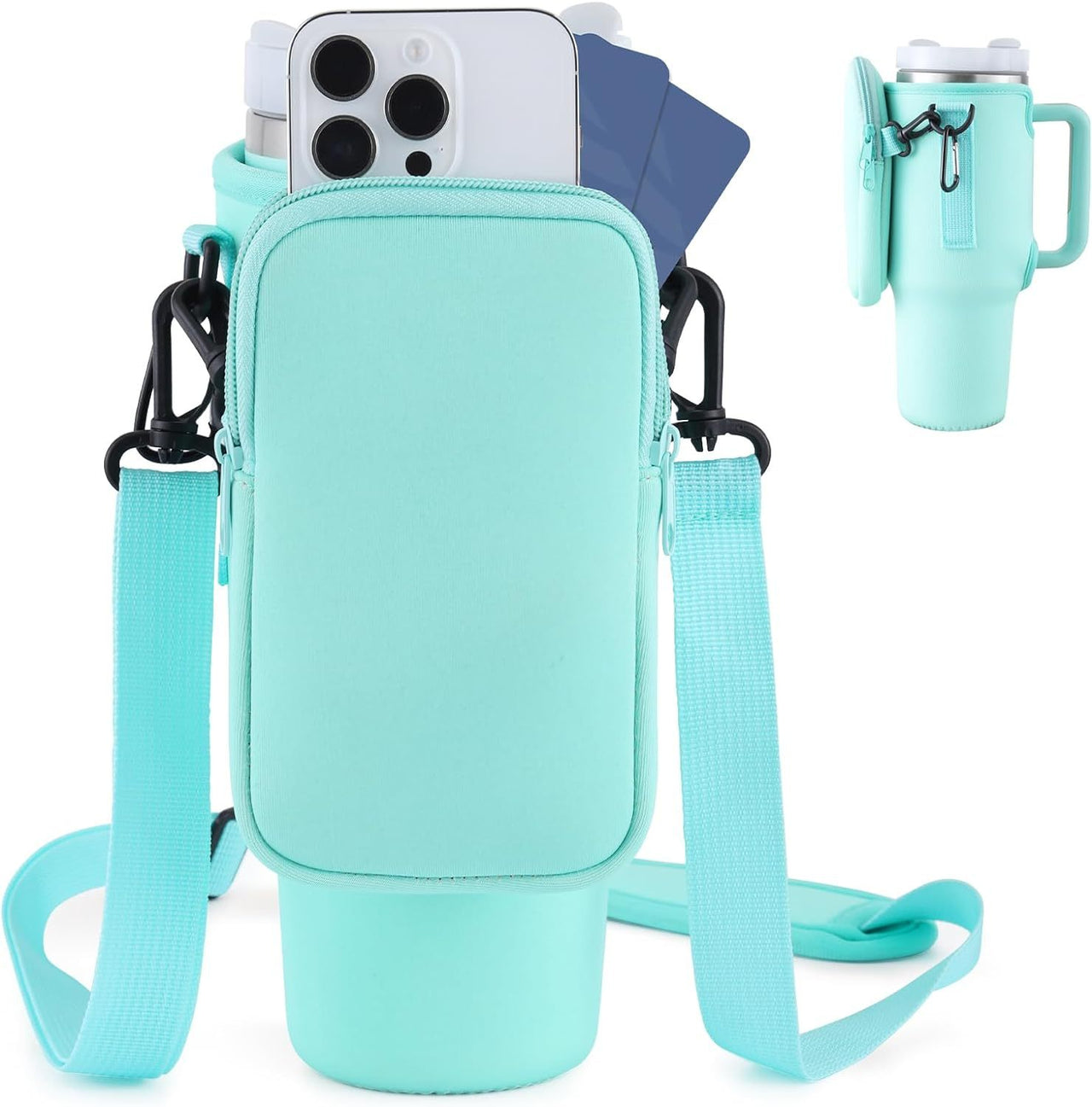 Water Bottle Carrier Bag, Compatible With 40oz Tumbler With Handle