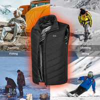 Thumbnail for Men's Lightweight Electric USB Warm Vest Nine-zone Heating