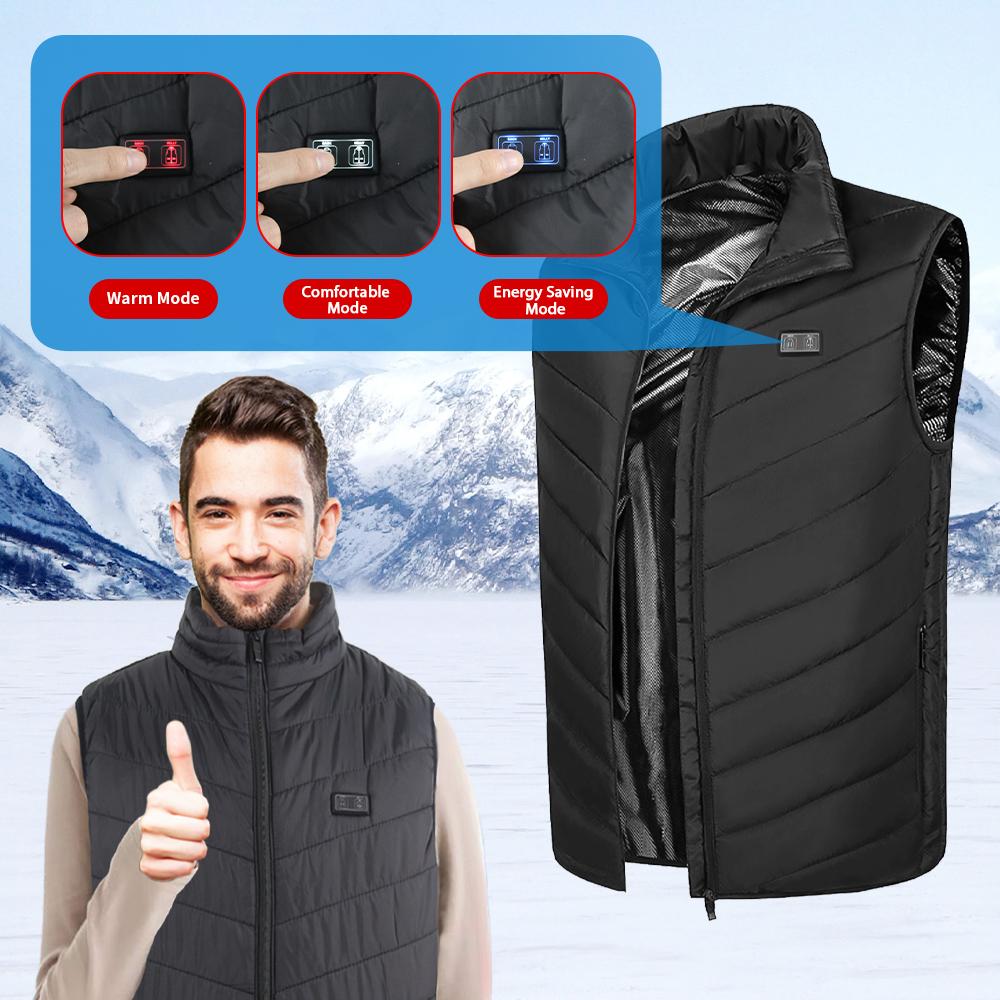 Men's Lightweight Electric USB Warm Vest Nine-zone Heating