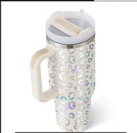 Thumbnail for Ochapa 40 Oz Tumbler With Handle, Straw, Insulated, Stainless Steel Spill Proof Mug