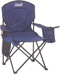 Thumbnail for Coleman Cooler Quad Chair | Blue | Cup Holder | Strong Steel Frame | Adjustable Arm Heights