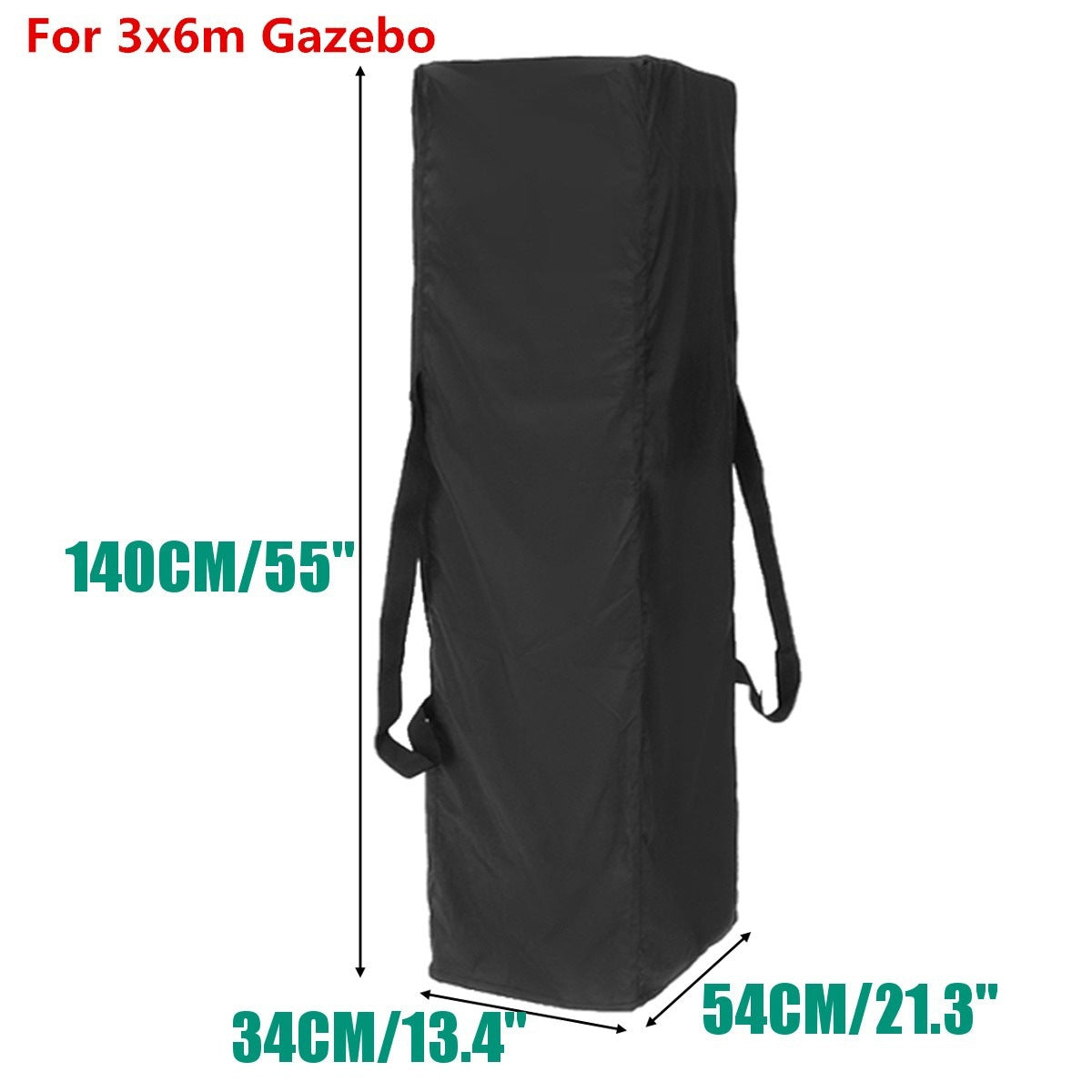 Black Waterproof Canopy Tent Storage Bag With Drawstring And Two Carrying Straps