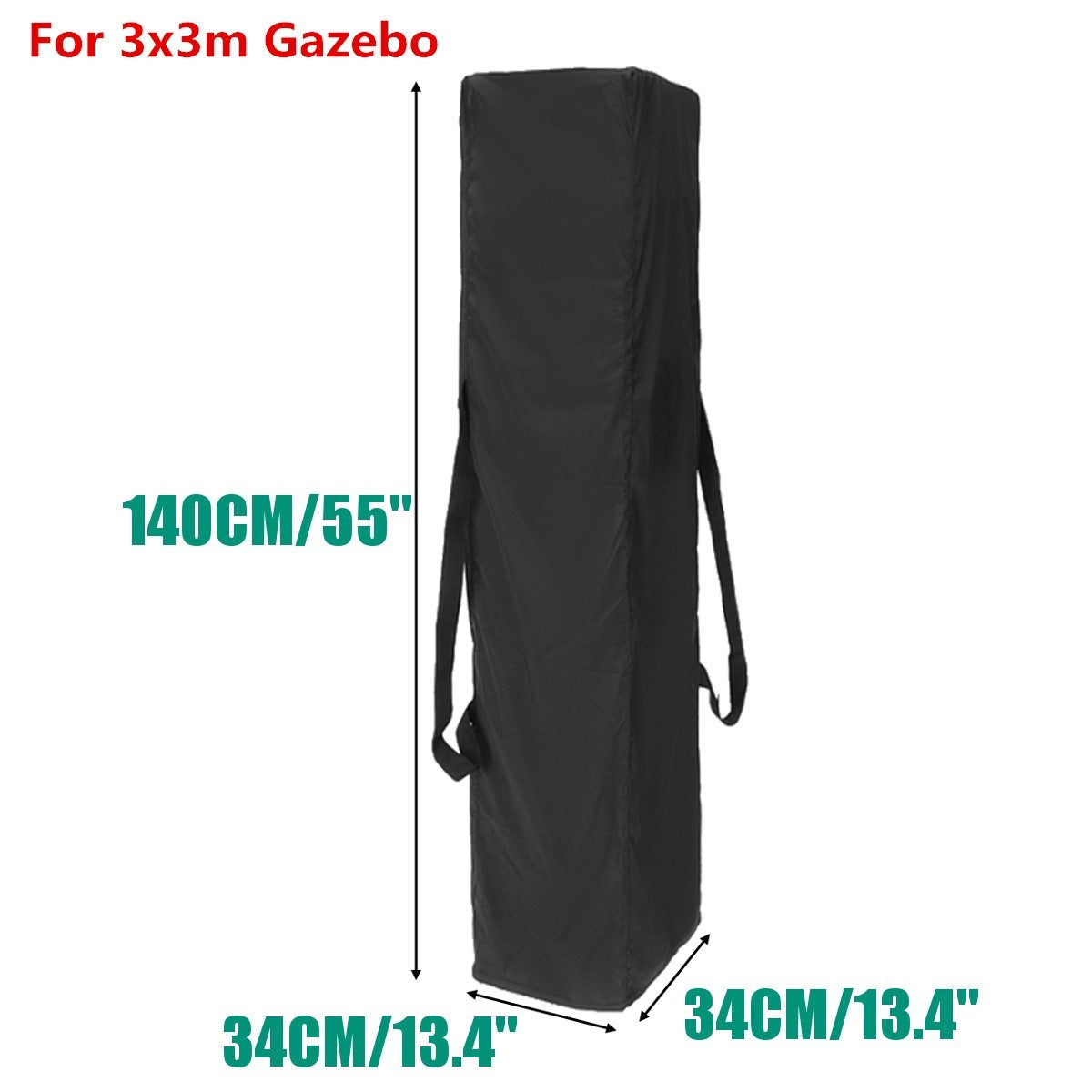 Black Waterproof Canopy Tent Storage Bag With Drawstring And Two Carrying Straps