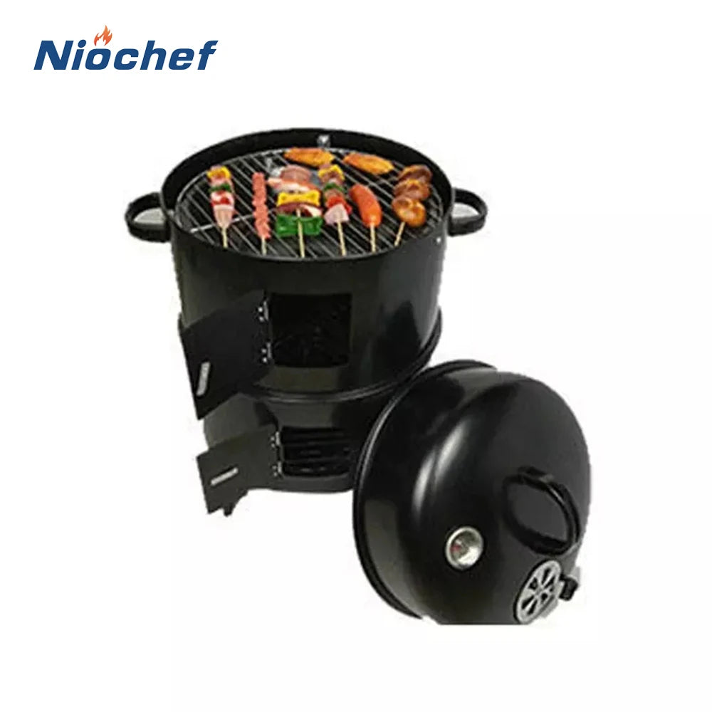 Round Charcoal BBQ Smoker/Grill Portable