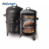 Thumbnail for Round Charcoal BBQ Smoker/Grill Portable