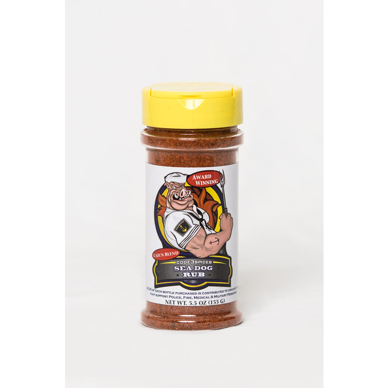 Code 3 Spices 8003570 5.5 oz Cajun Blend BBQ Seasoning