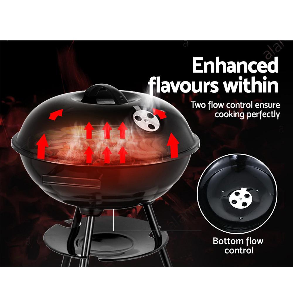 Grillz Charcoal BBQ steel Smoker/Grill