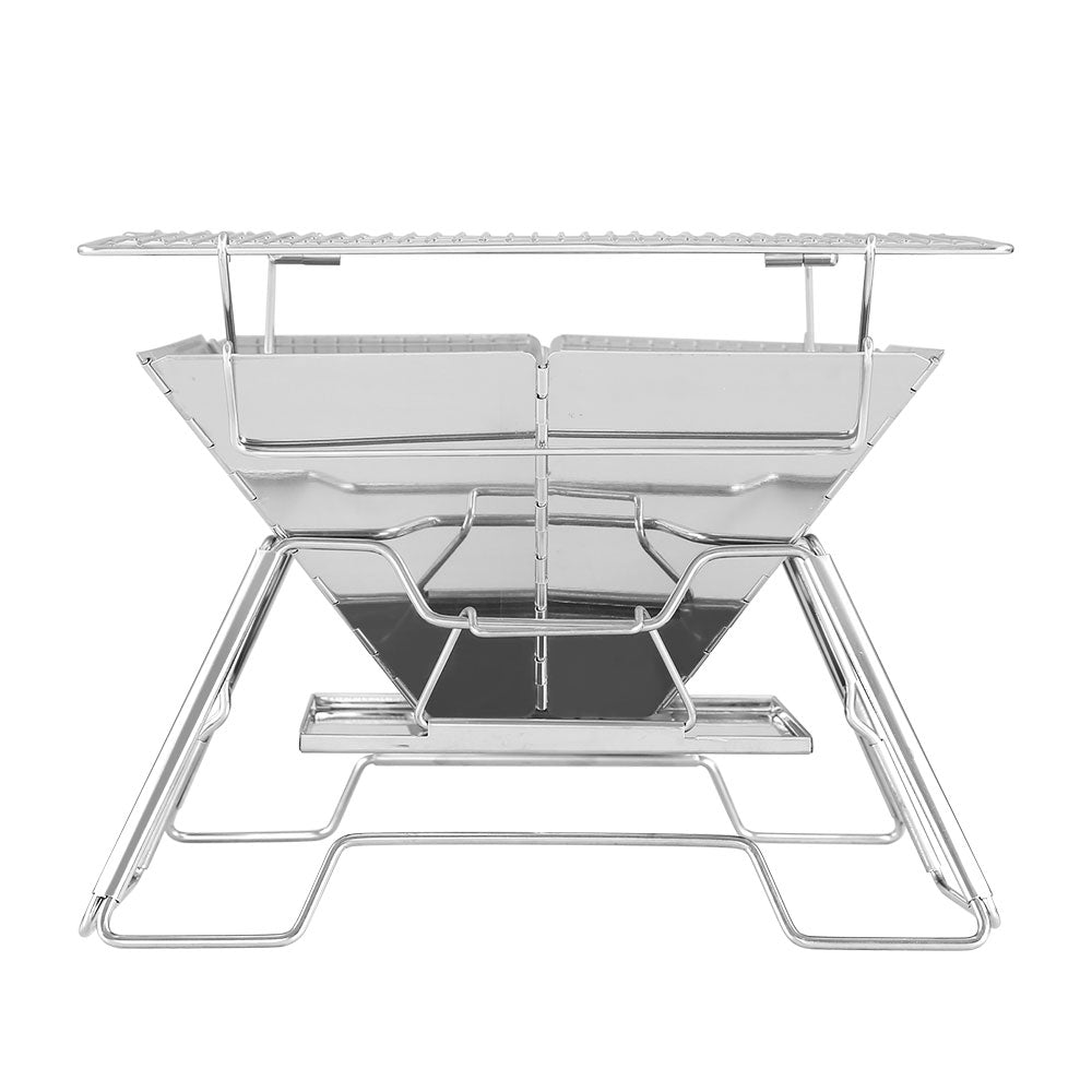 Grillz Camping Fire Pit BBQ 2-in-1 Grill