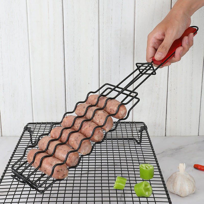 Hot Dog/Sausage Grill-Wooden Handle