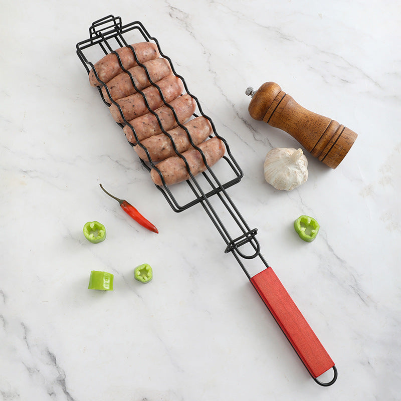 Hot Dog/Sausage Grill-Wooden Handle