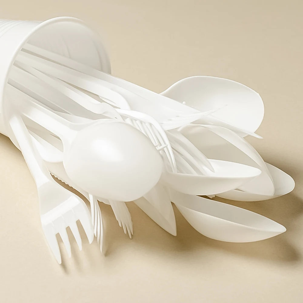 Biodegradable Disposable Cutlery Set (Fork, Spoon, Knife, Spork)