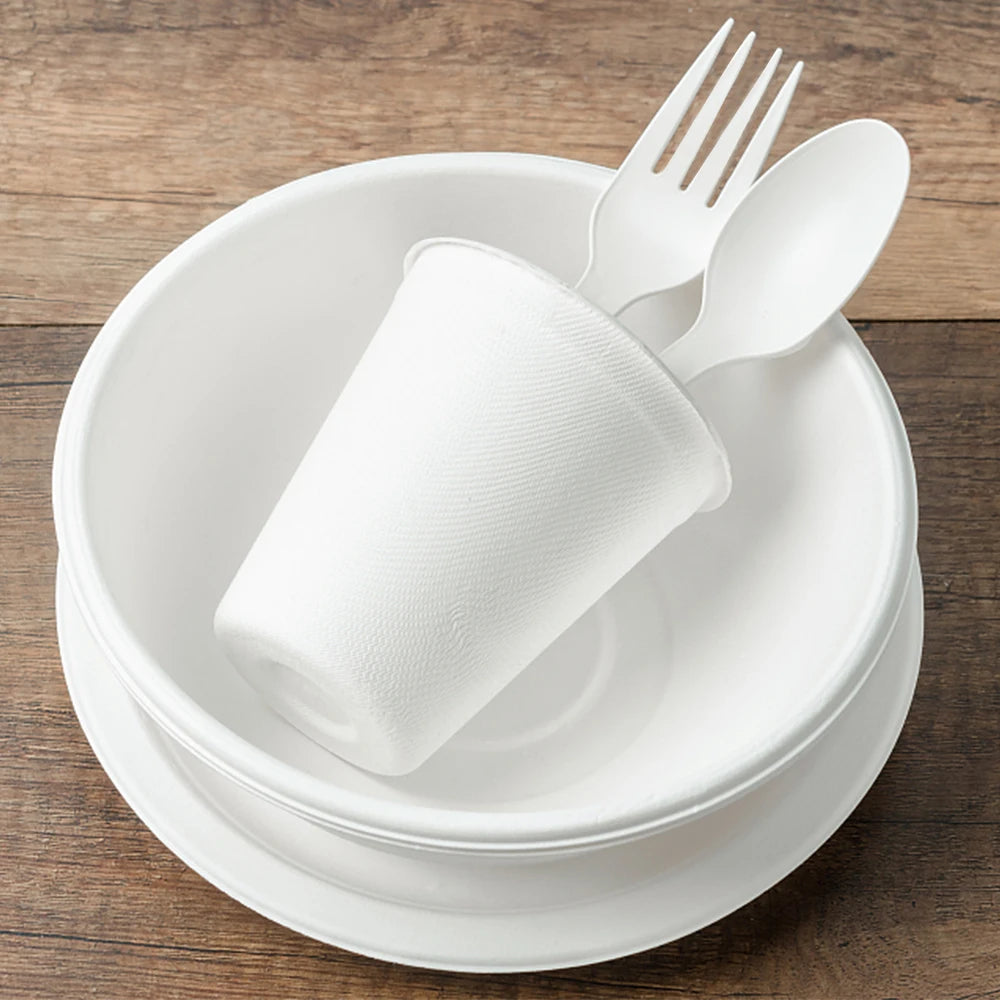 Biodegradable Disposable Cutlery Set (Fork, Spoon, Knife, Spork)