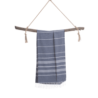 Thumbnail for Beach Spa Turkish Hammam Towel Sultan Dark Blue