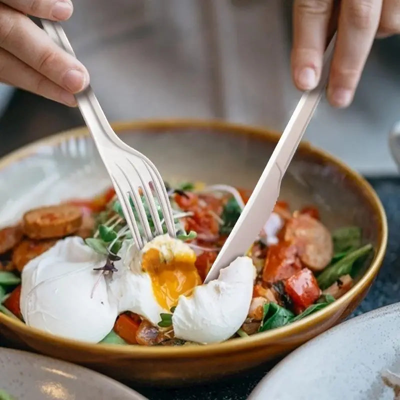 Biodegradable Disposable Cutlery Set (Fork, Spoon, Knife, Spork)