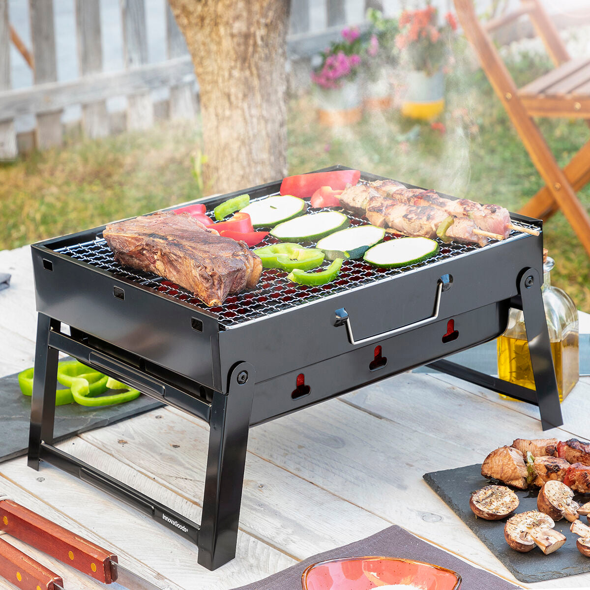 Folding Portable Charcoal Barbecue