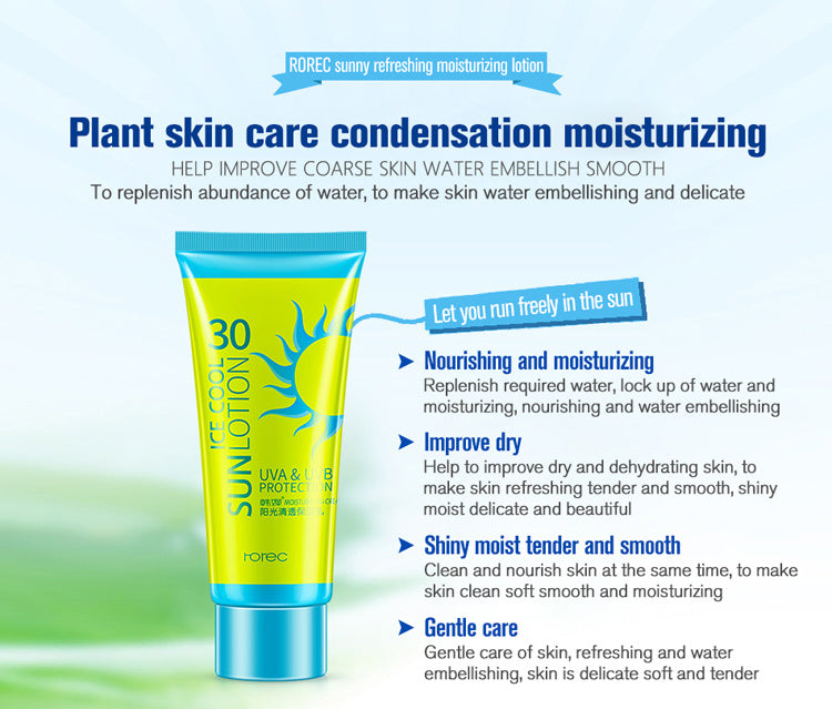 SPF 30 Sunscreen Clear Facial Cream, Moisturizing Lotion