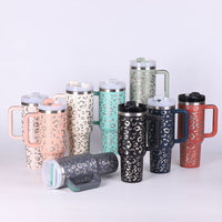 Thumbnail for Ochapa 40 Oz Tumbler With Handle, Straw, Insulated, Stainless Steel Spill Proof Mug