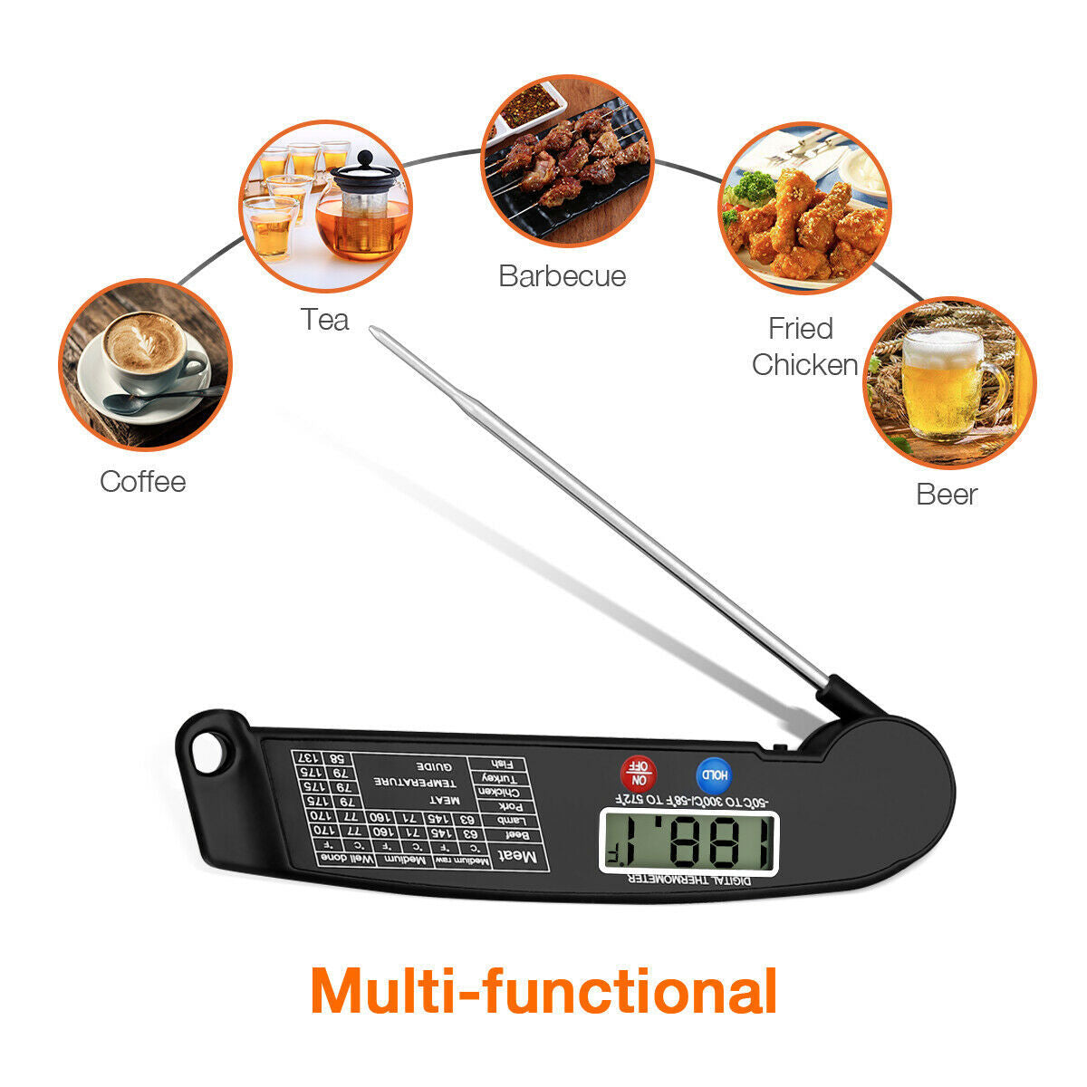 Instant Read Digital Cooking Meat Thermometer