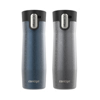 Thumbnail for Contigo® West Loop 3.0 Stainless Steel Travel Mug with AUTOSEAL® Lid | 20oz | 2-Pack | Crystal Blueberry & Crystal Sake