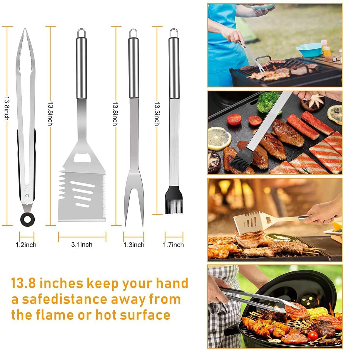 30-piece Set Of  BBQ Tools Combination Apron Gift Set