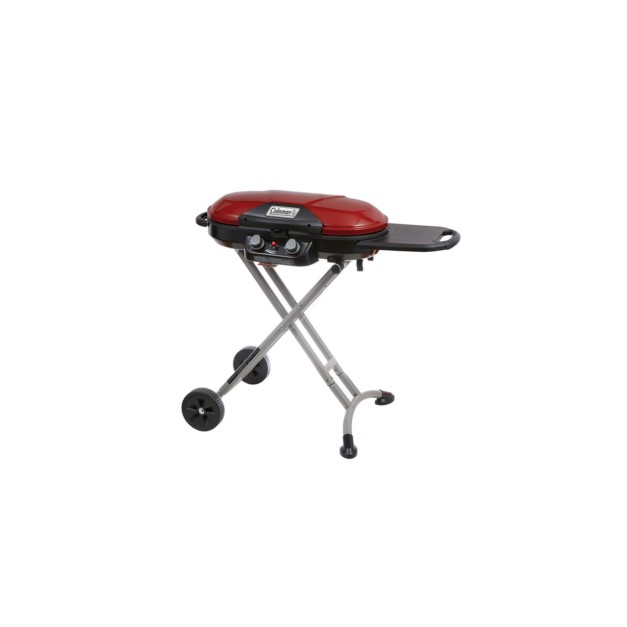Coleman RoadTrip® X-Cursion 2 Burner Propane Gas Portable Grill | Red | 20,000 BTUs | 2 Independently Adjustable Burners | Easy Cleaning