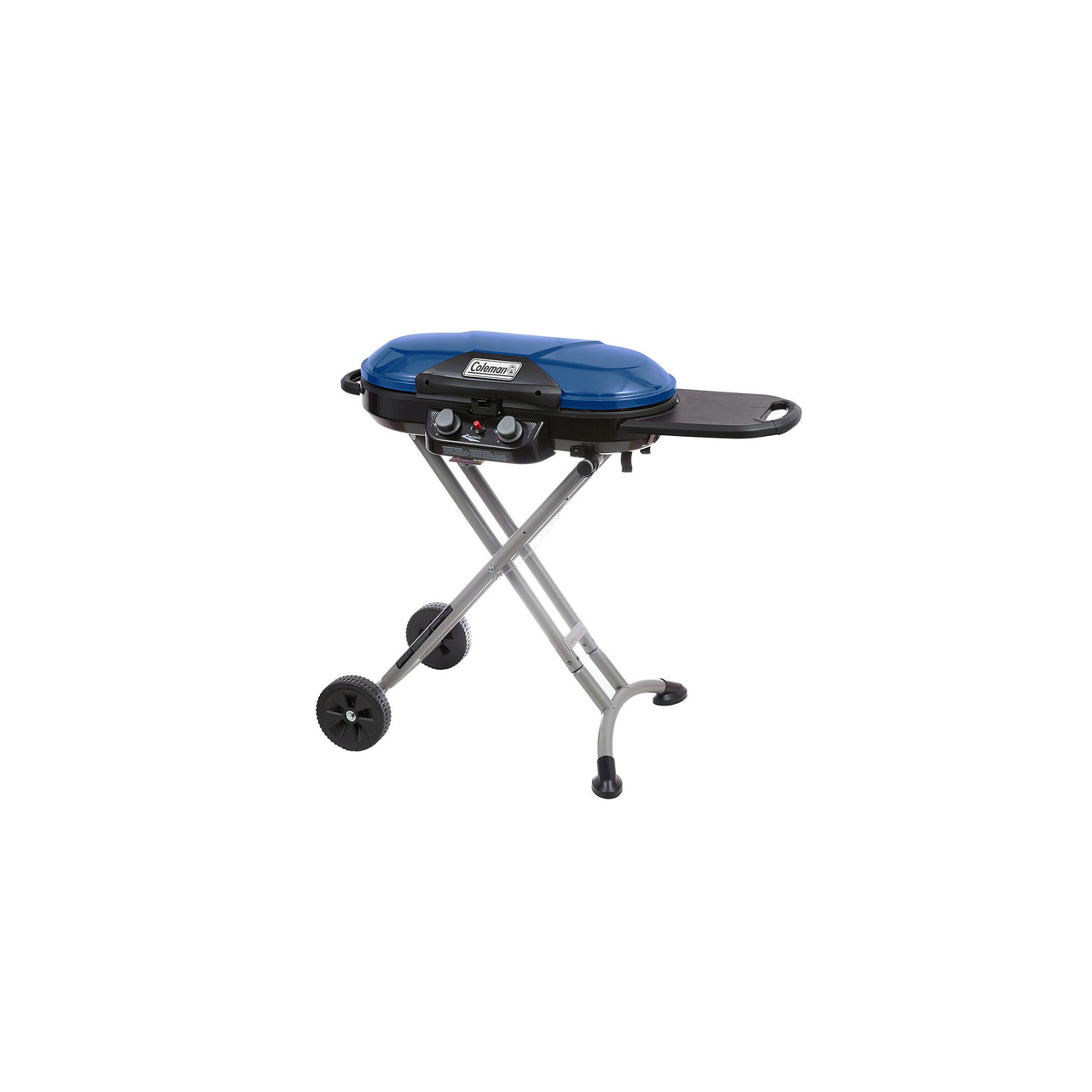 Coleman RoadTrip® X-Cursion 2 Burner Propane Gas Portable Grill | Blue | 20,000 BTUs | 2 Independently Adjustable Burners | Easy Cleaning