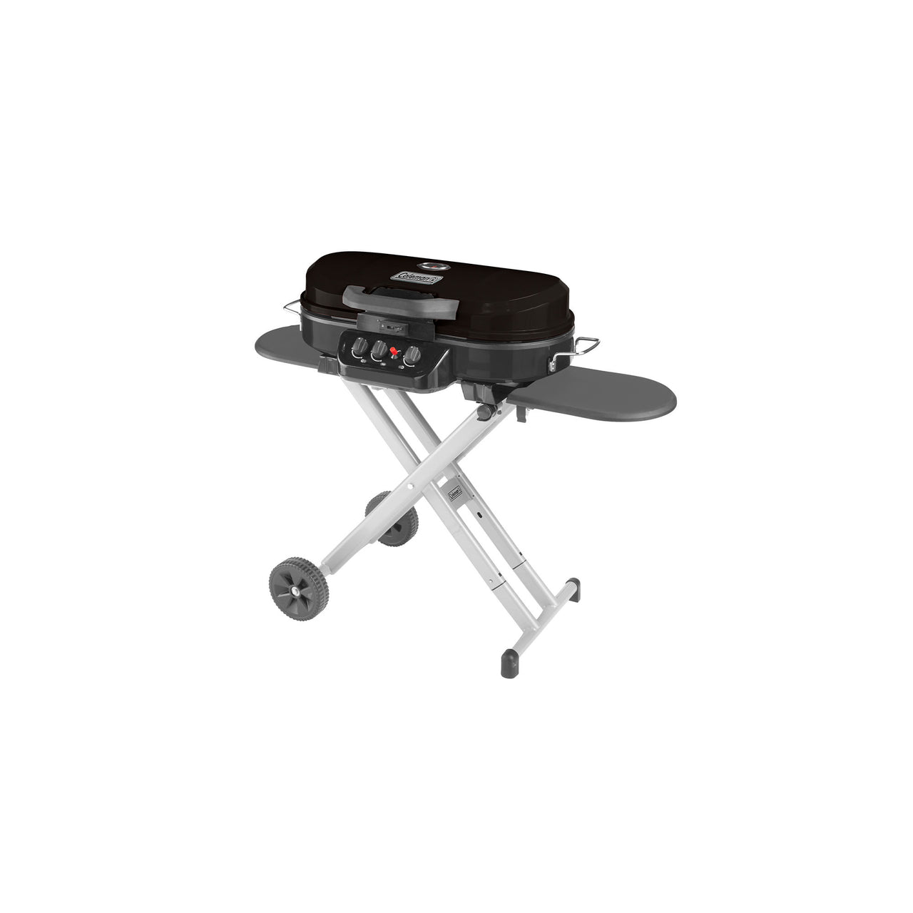 Coleman RoadTrip® 225 Portable Stand-Up Propane Grill | Midnight Black | Push-Button Ignition