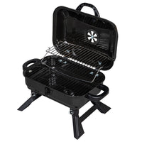 Thumbnail for Portable Charcoal Grill and Smoker with Lid, Folding Tabletop Grill