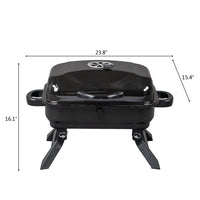 Thumbnail for Portable Charcoal Grill and Smoker with Lid, Folding Tabletop Grill