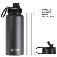 Thumbnail for DRINCO® 32oz Stainless Steel Water Bottle - Black