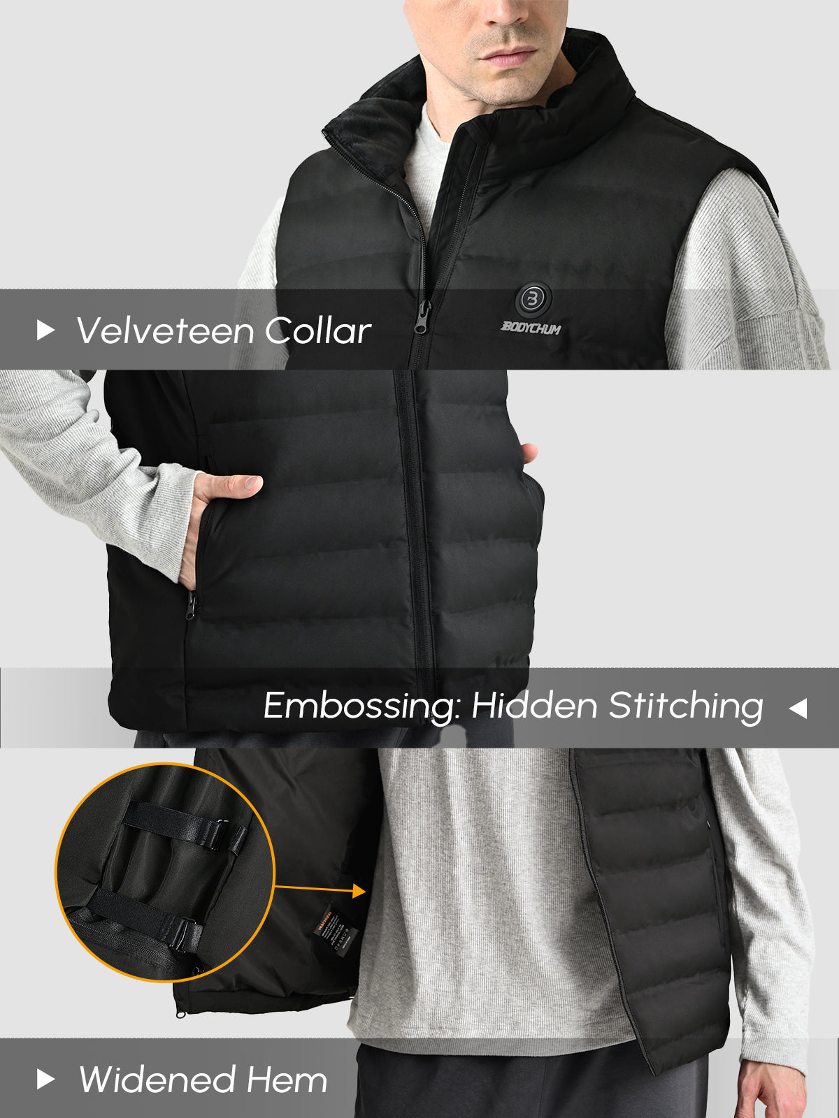 Heated Vest with Battery Pack-Lightweight, Washable